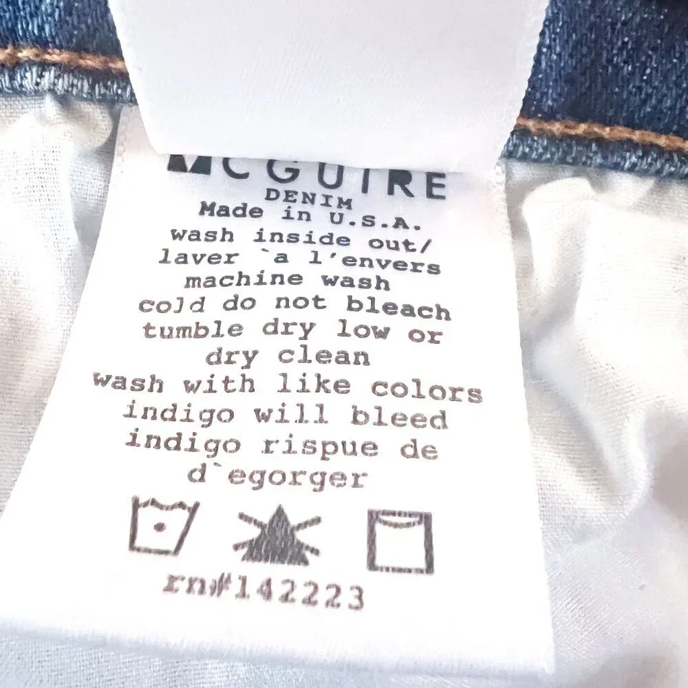 McGuire Ibiza Mid Rise Skinny Cropped Jeans sz 30 Anthropologie